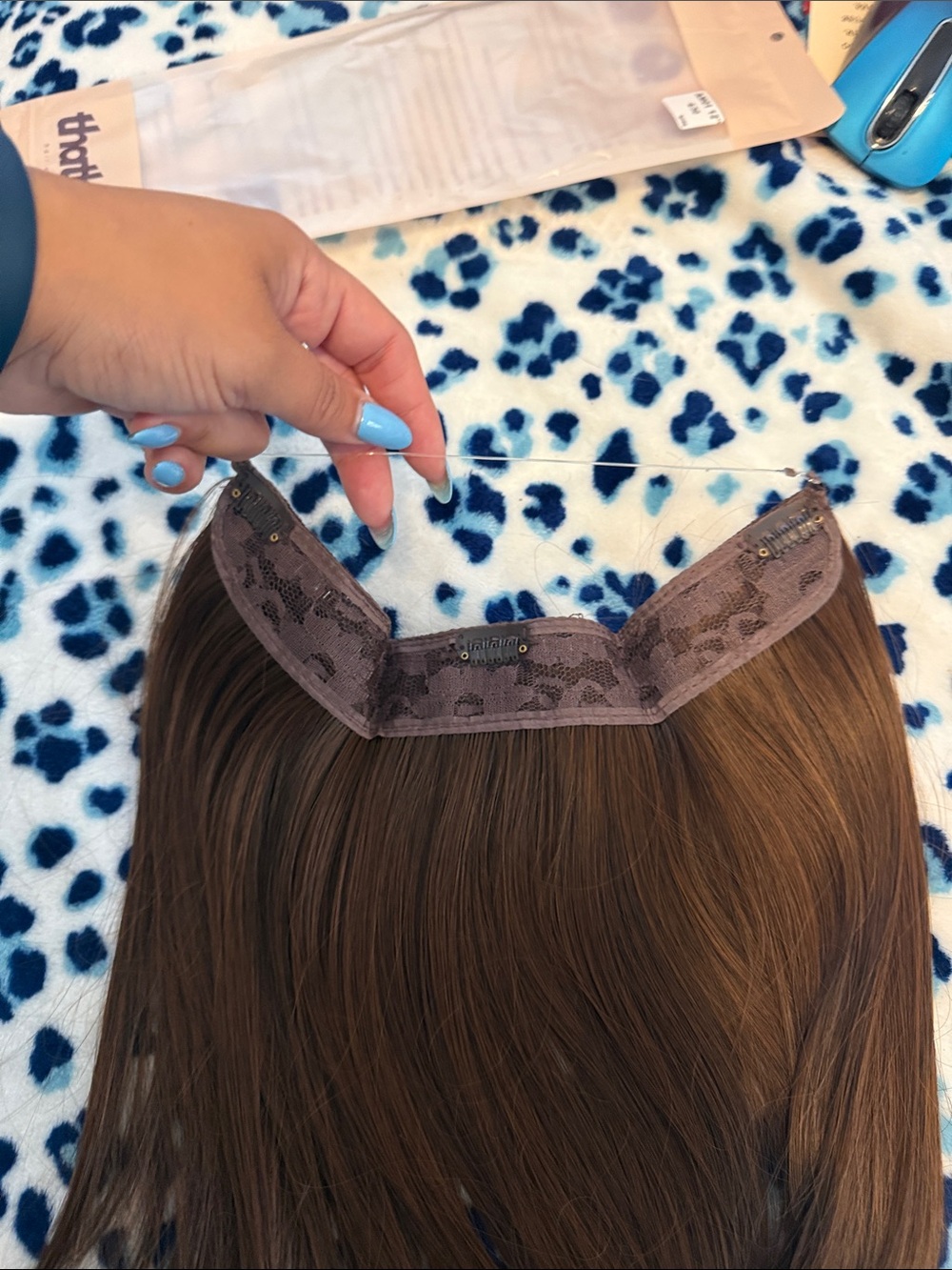 Brown Clip-in Hair Extension - Natural Brown Women Hair NEW - Picture 2 of 3